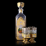 0016435 Набор для водки "Златоуст":Штоф+4 стопки  в уп. 