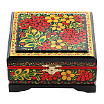 00205771/12*11,5см Хохлома Шкатулка "Хохлома " рябина12*11,5см Р18