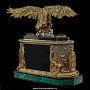 Часы каминные из малахита и бронзы с позолотой "Орел", фотография 4. Интернет-магазин ЛАВКА ПОДАРКОВ