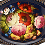 Поднос расписной "Цветы" синий 47х36 см, фотография 2. Интернет-магазин ЛАВКА ПОДАРКОВ
