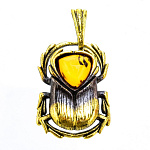 0049722/480.5 Подвеска Жук скарабей Египетский (коньячный)