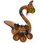 8156 Хохлома Братина "Лебедь"с ковшиками 23*14*30 см