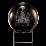  Лазерная графика шар "ХРАМ ВАСИЛИЯ БЛАЖЕННОГО" диаметр 6 см