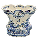 0028930 Гжель Фруктовница "Деревенька" Авт. Исаев С.В.