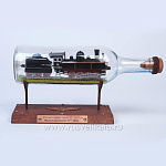 6870 Модель в БУТЫЛКЕ "Большой паровоз серии ОВ 1907г."