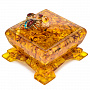 Шкатулка из янтаря квадратная "Скорпион", фотография 9. Интернет-магазин ЛАВКА ПОДАРКОВ