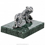 Статуэтка из серебра 925* на каменной подставке "Тигр", фотография 3. Интернет-магазин ЛАВКА ПОДАРКОВ