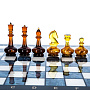 Шахматы с перламутром и янтарными фигурами 45х45 см, фотография 3. Интернет-магазин ЛАВКА ПОДАРКОВ