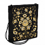 Сумка "Флора". Черная с золотой вышивкой, фотография 6. Интернет-магазин ЛАВКА ПОДАРКОВ