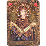 0028052-RTI-617-2.m/21*29см Икона подарочная "Покров Пресвятой Богородицы" мор.дуб  в ПУ
