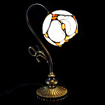 Лампа настольная из янтаря "Тюльпан малый"  (бронза)