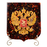 Панно из янтаря "Герб РФ" 19х22 см