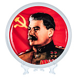 202682 ТАРЕЛКА  СТАЛИН, красн фон,арт 