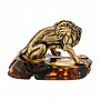 Статуэтка с янтарем "Нападающий лев", фотография 3. Интернет-магазин ЛАВКА ПОДАРКОВ