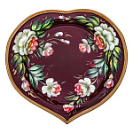 203088 Поднос с авторской росписью 17*16 см А1984