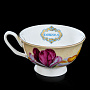0029484-ДАНИИЛ Фарфор костяной ЧАЙНАЯ ПАРА "Именная" (ИРИСЫ), фотография 1. Интернет-магазин ЛАВКА ПОДАРКОВ