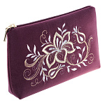 -2090000003963 Косметичка тк.бархат Мод 425-1 Рис 1879 А разм 13*18,5*3,5 /тк.бархат фиолетов