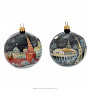 Лаковая миниатюра набор шаров "Две столицы" палех, фотография 1. Интернет-магазин ЛАВКА ПОДАРКОВ