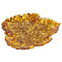 Тарелка-конфетница из янтаря "Кленовый лист", фотография 1. Интернет-магазин ЛАВКА ПОДАРКОВ