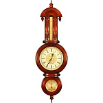 /М-4 МЕТЕОСТАНЦИЯ настенная "Часы" 78*24см М-4 РВ/зол. Нат.дерево