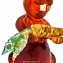 Статуэтка из янтаря "Кролик с морковкой", фотография 6. Интернет-магазин ЛАВКА ПОДАРКОВ