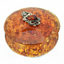 Круглая шкатулка из янтаря "Знак зодиака Водолей", фотография 3. Интернет-магазин ЛАВКА ПОДАРКОВ