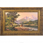 Картина репродукция "Горное озеро" М. А. Сатарова