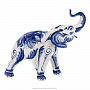 Скульптура "Слон". Гжель, фотография 4. Интернет-магазин ЛАВКА ПОДАРКОВ