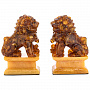 Набор статуэток из янтаря "Небесные львы Будды", фотография 4. Интернет-магазин ЛАВКА ПОДАРКОВ