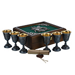 100430 Набор КУБКОВ " Георггий Победоносец"малый на 6 персон в ПУ (зеленый фон)