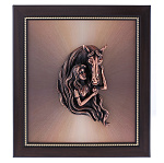  Гальванопластика ПАННО "Девушка с конем" 35*40см