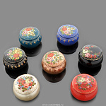 0010867/9*5см Шкатулка "ЖОСТОВСКИЕ МОТИВЫ" в ассортименте 9*5см