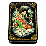 0060973/13*9см  Лаковая миниатюра Палех ШКАТУЛКА "МОРОЗКО" Белова