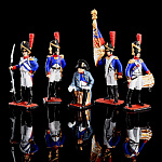 0064603/флаг Оловянная миниатюра Набор солдатиков"Французы 1812 года" (5 фигур)