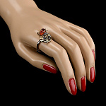 820916/4,12г  Серебро 925* КОЛЬЦО вст.Янтарь