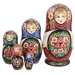 Матрешка "Цветы" 5 мест