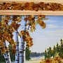 Картина янтарная "Пейзаж №3" 15х18 см, фотография 2. Интернет-магазин ЛАВКА ПОДАРКОВ
