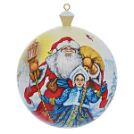 25576-снегири  Новый год Елочное украшение ДЕД МОРОЗ И СНЕГУРОЧКА  ок.12см