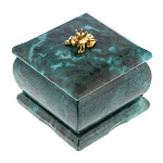 0053727/8001  Нат.камень ШКАТУЛКА ЦАРЕВНА ЛЯГУШКА 65*65*65 ММ
