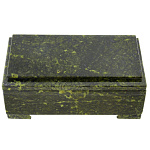 0023490/ФР Нат.камень Шкатулка "Купюра" двойная змеевик 