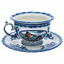 Чайный сервиз на 6 персон "Снегири". Гжель, фотография 9. Интернет-магазин ЛАВКА ПОДАРКОВ