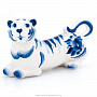 Скульптура "Тигр лежащий" Гжель (в ассортименте), фотография 4. Интернет-магазин ЛАВКА ПОДАРКОВ