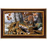 0073611-56*37см Картина янтарная крошка "ПЕЙЗАЖ" (47*28см внут.раз.)