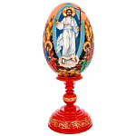 0016777 ЯЙЦО ПАСХАЛЬНОЕ "ВОСКРЕСЕНИЕ ХРИСТОВО" на подставке ок.14*20см 