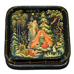 0065136-11*11см Лаковая миниатюра Палех ШКАТУЛКА "Морозко" Камардина