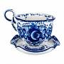 Чайная пара "Домашняя". Гжель, фотография 1. Интернет-магазин ЛАВКА ПОДАРКОВ