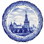 Декоративная тарелка "Москва. Кремль". Гжель, фотография 3. Интернет-магазин ЛАВКА ПОДАРКОВ