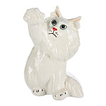 0025313 Сувенир Скульптура "КОТ лапа вверх " фарфор 16*9,5см