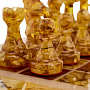 Шахматы с инкрустацией и фигурами из янтаря 28х28 см, фотография 11. Интернет-магазин ЛАВКА ПОДАРКОВ