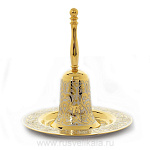 0016792 Златоуст КОЛОКОЛЬЧИК на блюдце, позолота, в ПУ 948
